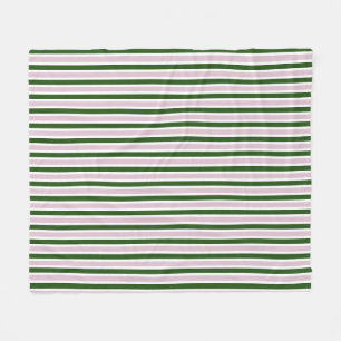 Rosa und grüne Streifen Fleecedecke