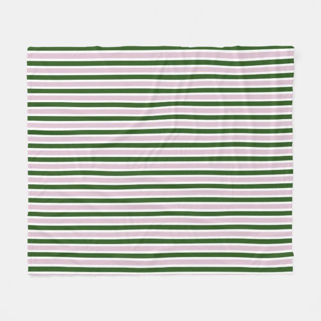 Rosa und grüne Streifen Fleecedecke (Vorderseite (Horizontal))