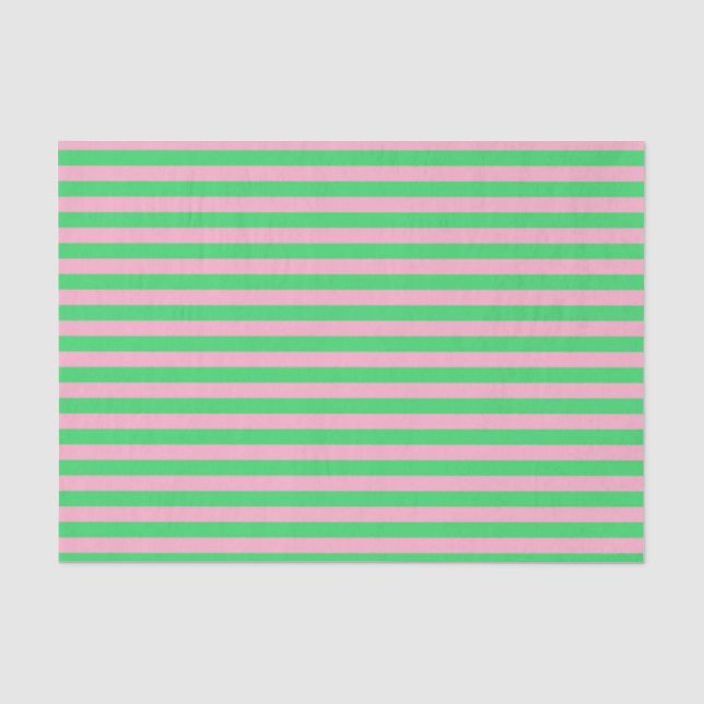Rosa und grüne Streifen Seidenpapier (Vorderseite)
