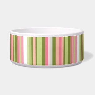 Rosa und grüne Stripe Bowl in Frühlingsschatten Napf