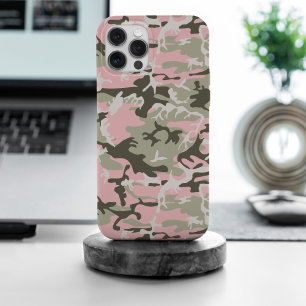 Rosa und grüne Tarnung, Militär, Armee iPhone 15 Pro Max Hülle