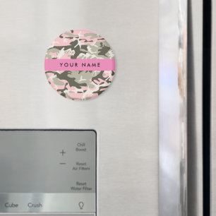 Rosa und grüne Tarnung Personalisieren Sie Ihren N Magnet