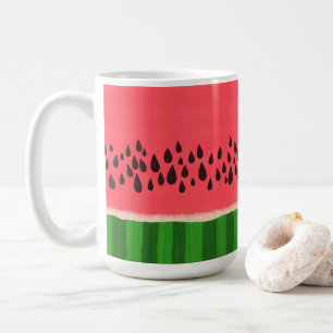 Rosa und grüne Wassermelone Kaffeetasse