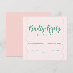 Rosa und grüne Wavy-Hochzeit
