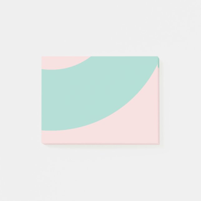 Rosa und grüne Wirbel Post-it Klebezettel (Vorderseite)