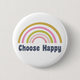 Rosa und grüner Regenbogen mit Inspiration-Sprichw Button
