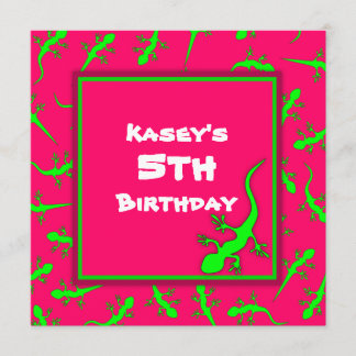 Rosa und grünes einladung