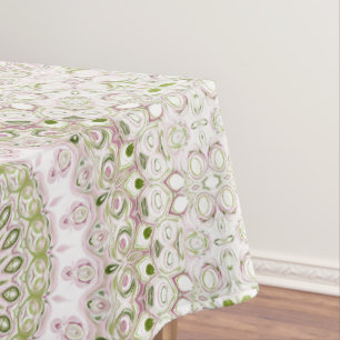 Rosa und grünes florales Mandala-Musterdesign Tischdecke