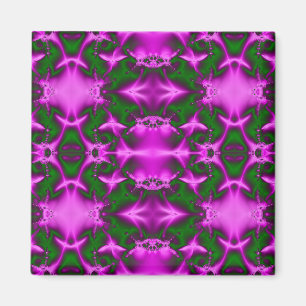 rosa und grünes Fraktal Magnet
