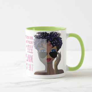 Rosa und grünes kundenspezifisches griechisches tasse