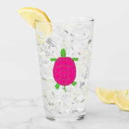 Rosa und grünes Schildkrötenglas Glas