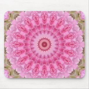 Rosa und Grüngarten Kaleidoskop Mousepad