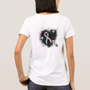 Rosa und hellblauer Schleier - Bewusstseinsschärfe T-Shirt