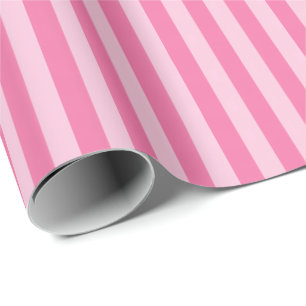 Rosa und hellrosa Streifen Geschenkpapier