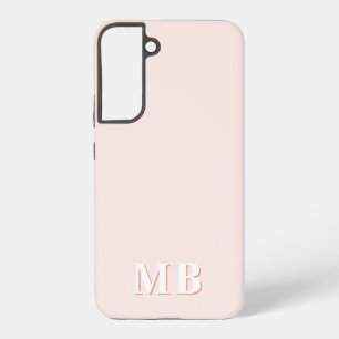 Rosa und Koralle   Minimal Modern Initial Monogram Samsung Galaxy Hülle