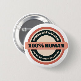 Rosa und Korallen 100% des Menschen | Etwas Bio Button