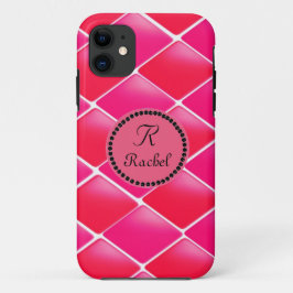 Rosa und Korallendiamanten mit Monogramm Case-Mate iPhone Hülle