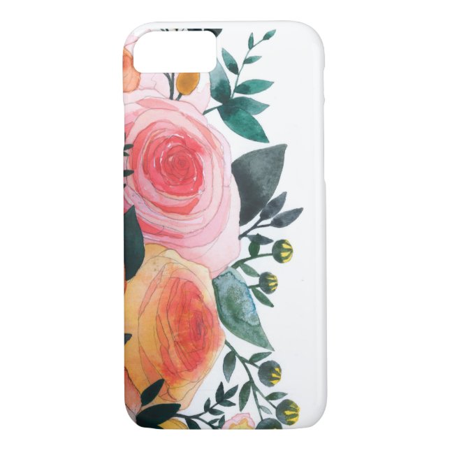 Rosa und korallenroter Rosen iPhone 7 Fall Case-Mate iPhone Hülle (Rückseite)
