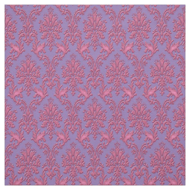 Rosa-und Lavendel-Damast Stoff (Muster)