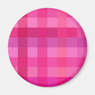 Rosa und Lavendel kariert Magnet