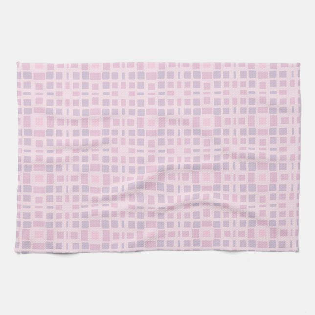 Rosa-und Lavendel-Mosaik-Muster Küchentuch (Horizontal)