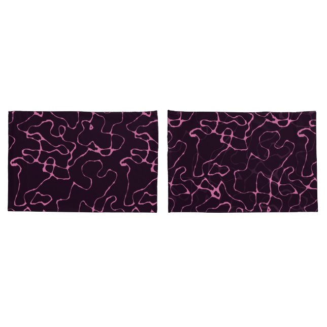 rosa und Lila Abstrakt Kissenbezug (Rückseite-Set)