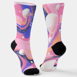 Rosa und Lila Außenraum Abstrakt drehen Socken