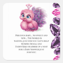 Rosa und Lila Baby Peacock Baby Dusche