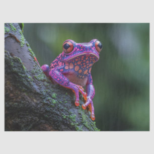 Rosa und Lila Baum Frog Art Decoupage Seidenpapier