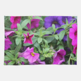 Rosa und Lila Blume Blüten Geschirrtuch