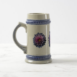 Rosa und lila Blume Dahlia Makro-Tasse Bierglas