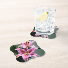 Rosa und Lila Blume Untersetzer