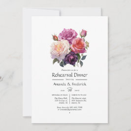 Rosa und Lila blumengeschmückte Hochzeitsfeier Pro Einladung