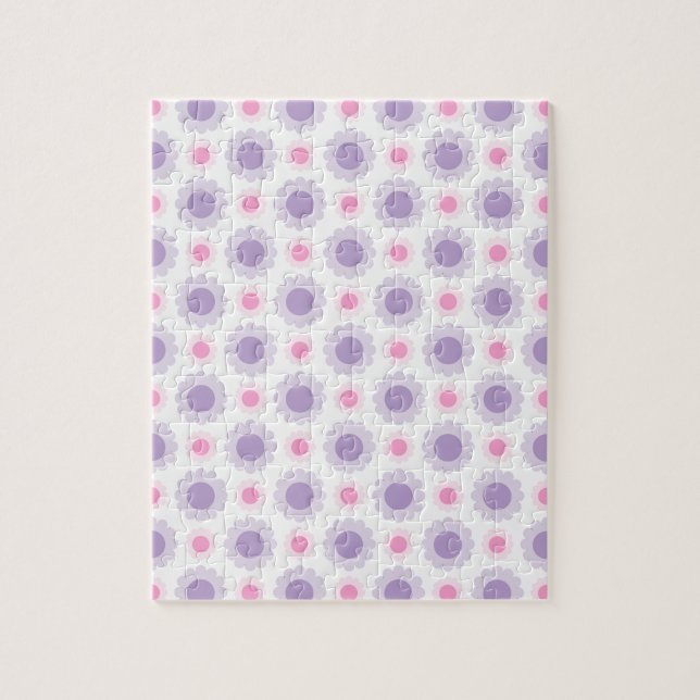 Rosa und lila Blumenmuster (Vertikal)