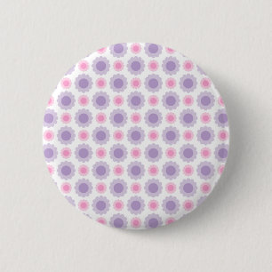 Rosa und lila Blumenmuster Button