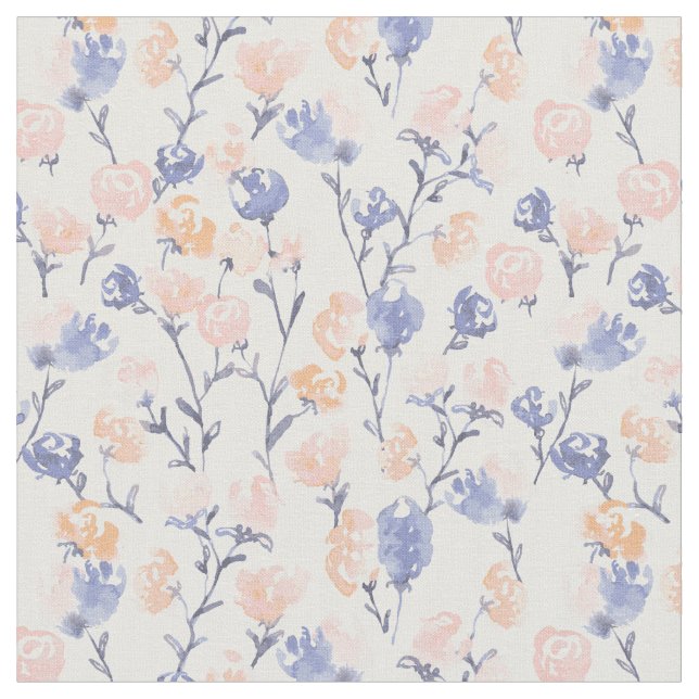 Rosa und Lila Blumenmuster Stoff (Nahaufnahme)