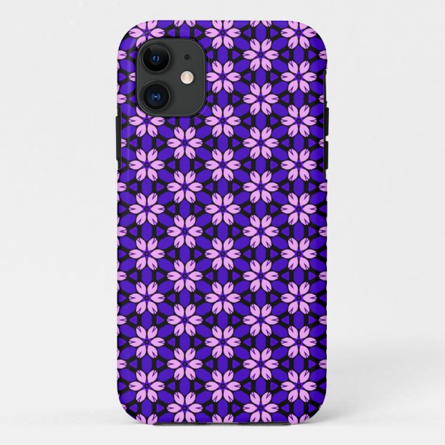 Rosa und Lila Blüten Case-Mate iPhone Hülle (Rückseite)