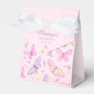 Rosa und Lila Butterfly Custom Baby Dusche Geschenkschachtel