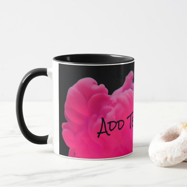 Rosa und Lila digitales Rauchen Tasse (Mit Donut)