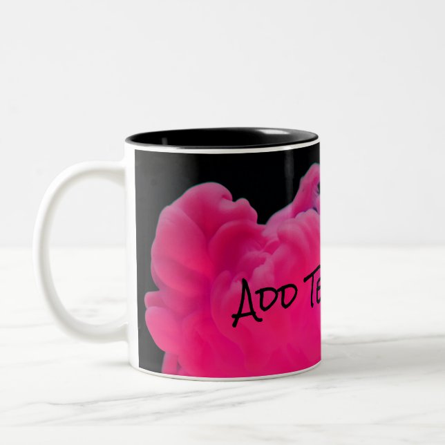 Rosa und Lila digitales Rauchen Zweifarbige Tasse (Links)