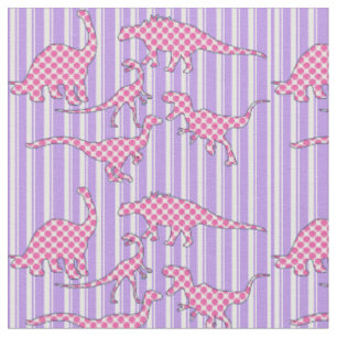 Rosa und lila Dinosaurier-Gewebe Stoff