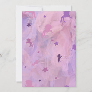Rosa und lila Einhorn- und Sterndesign - Mädchen s Save The Date