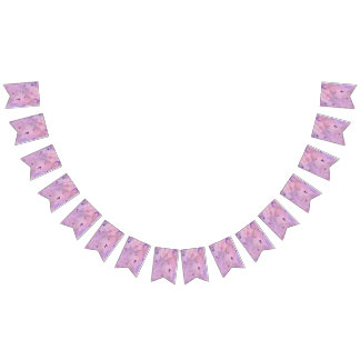 Rosa und lila Einhorn- und Sterndesign - Mädchen s Wimpelkette