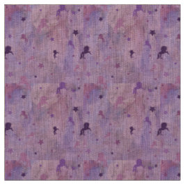 rosa und lila Einhorn- und Sterndesign- Stoff