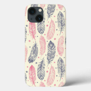 rosa und Lila Ethnic Fether-Muster Case-Mate iPhone Hülle