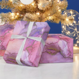 Rosa und Lila Farbe Abstrakt Geschenkpapier