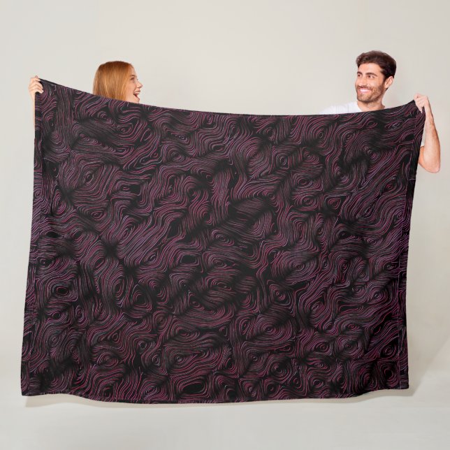 Rosa und Lila Feuerstein Fleecedecke (Beispiel)