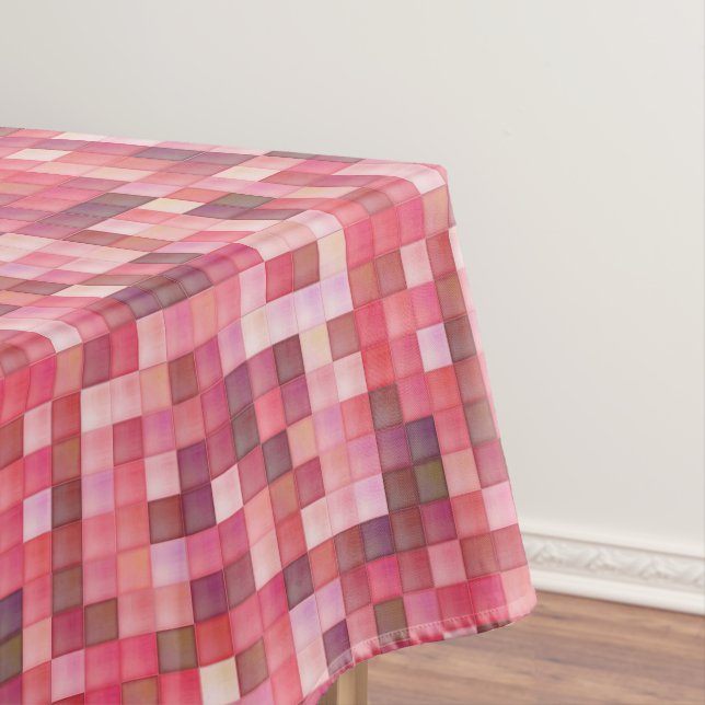 Rosa und Lila Fliesenmosaik Tischdecke (Beispiel)