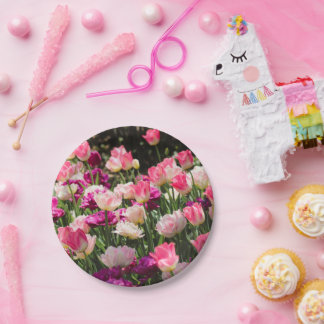 Rosa und Lila Freude Pappteller