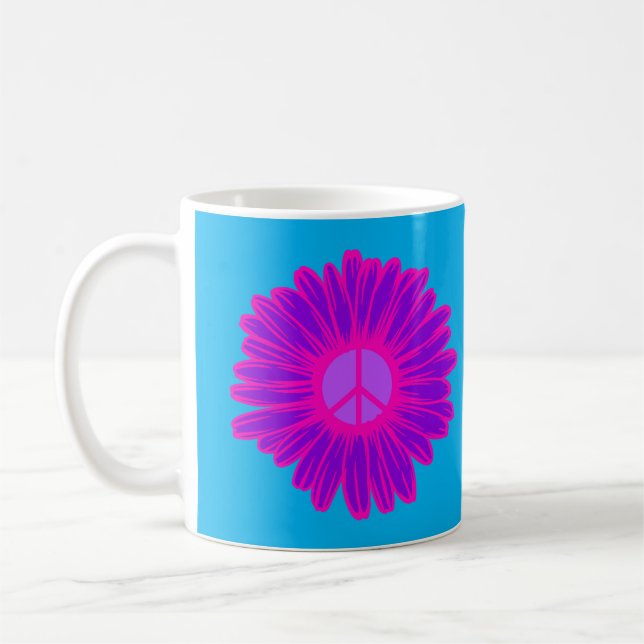 Rosa und Lila Friedensstiftung Kaffeetasse (Links)